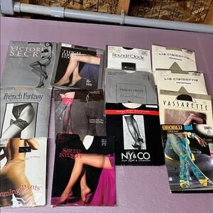 Vintage lot of 13 Pantyhose Mixed Brands/Sizes
